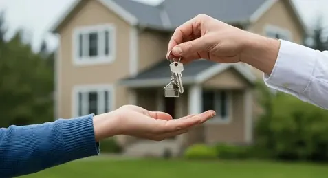 House keys handed over on closing day