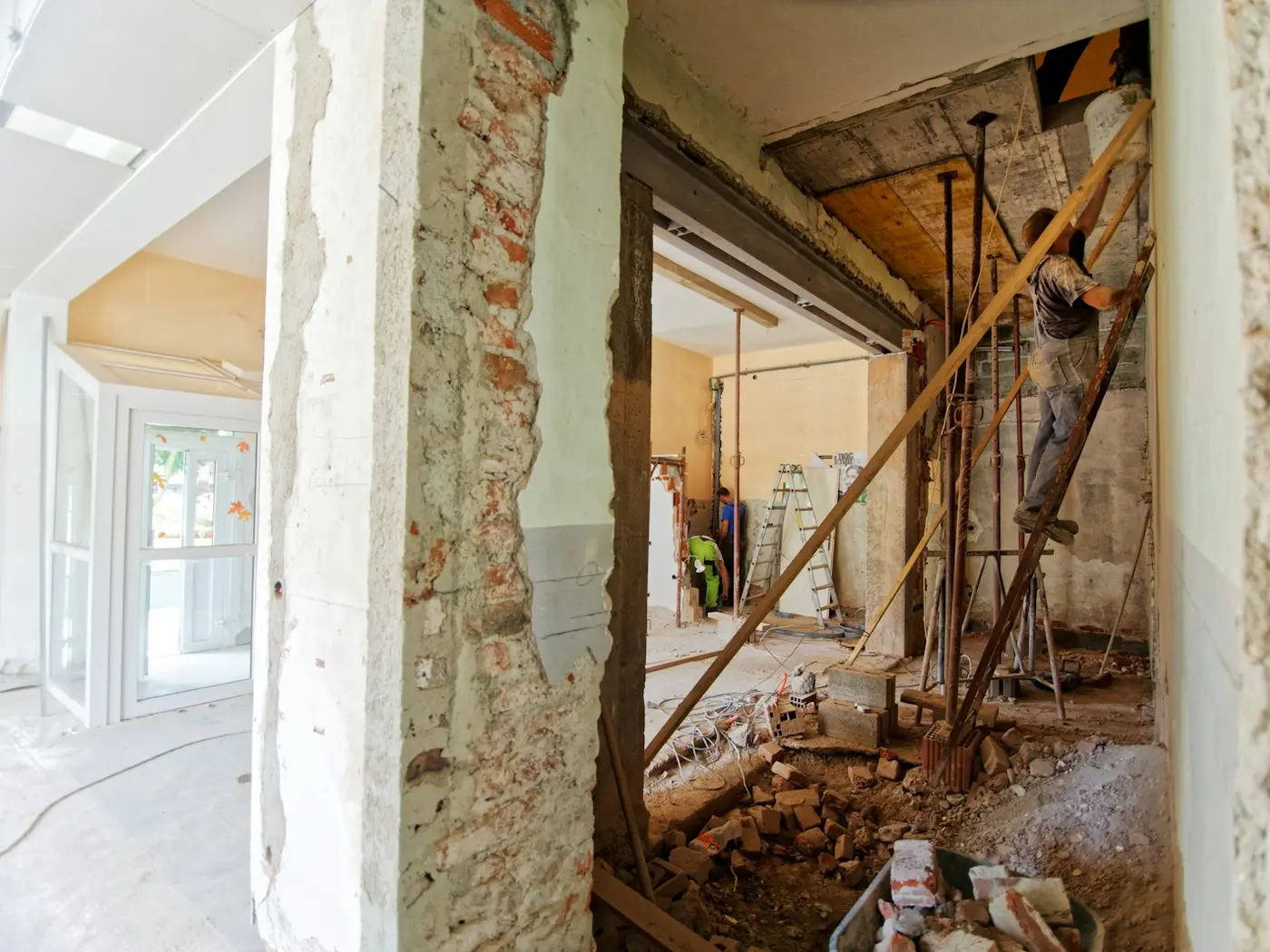 House interior stripped back for renovation